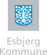 Esbjerg Kommune logo - 2 linjer under - 4 farver